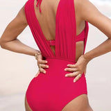 Céline - Maillot de Bain Luxe Sculptant avec Décolleté en V Profond - vue 9 - Juliette Mode