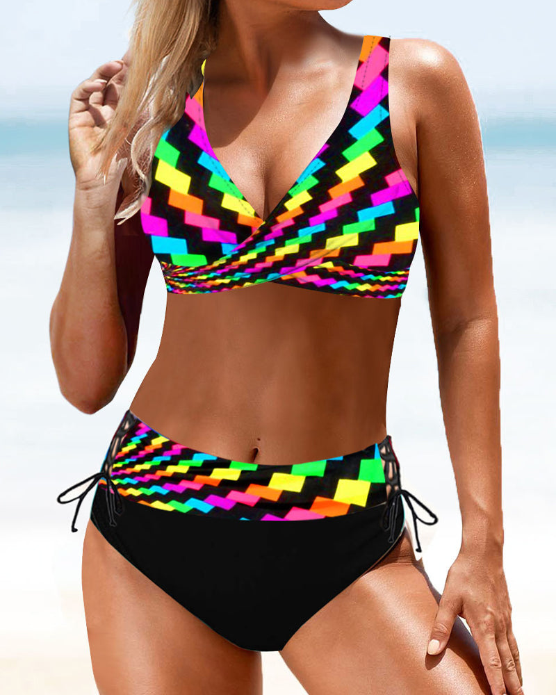 Eva - Bikini Coloré et Joyeux - vue 2 - Juliette Mode