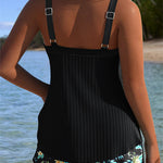 Marina - Tankini Rayé avec Shorts de Plage Deux Pièces - vue 7 - Juliette Mode
