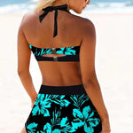 Sherrie - Maillot de bain taille haute avec imprimé floral - vue 2 - Juliette Mode