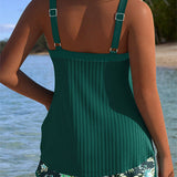 Marina - Tankini Rayé avec Shorts de Plage Deux Pièces - vue 5 - Juliette Mode