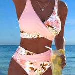 Margaux - Bikini avec imprimé floral contrastant et ouverture - Juliette Mode