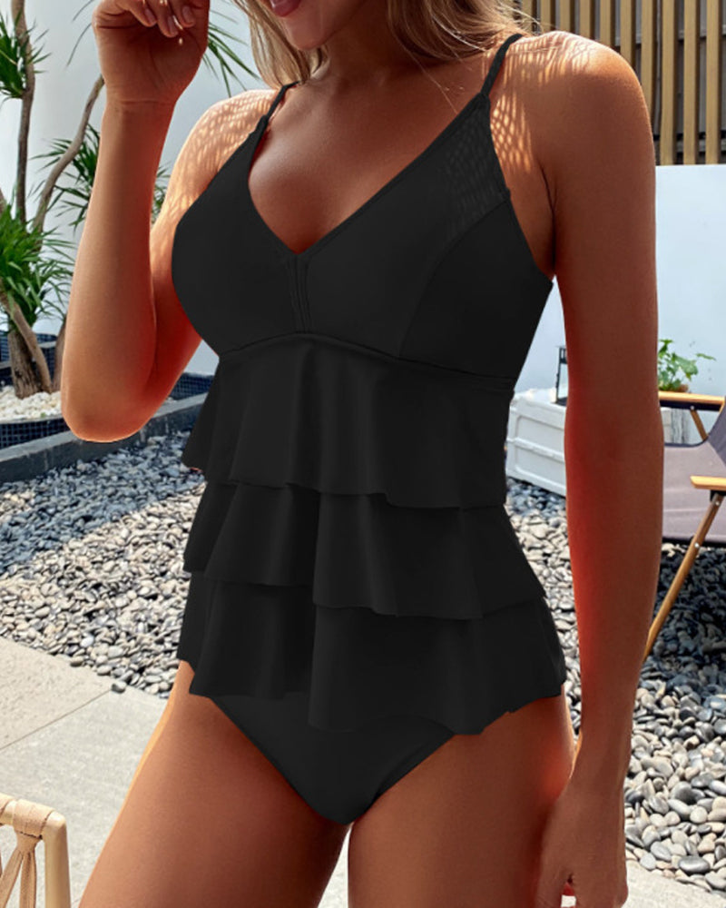 Lia - Maillot de bain élégant avec volants sophistiqués - vue 4 - Juliette Mode