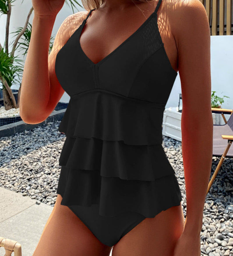 Lia - Maillot de bain élégant avec volants sophistiqués - vue 4 - Juliette Mode