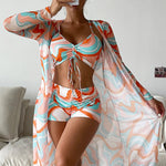 Alba - Ensemble de bikini 3 pièces avec imprimé - Juliette Mode