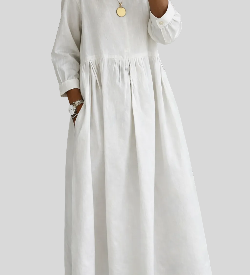 Clara - Robe en jean à col Peter Pan