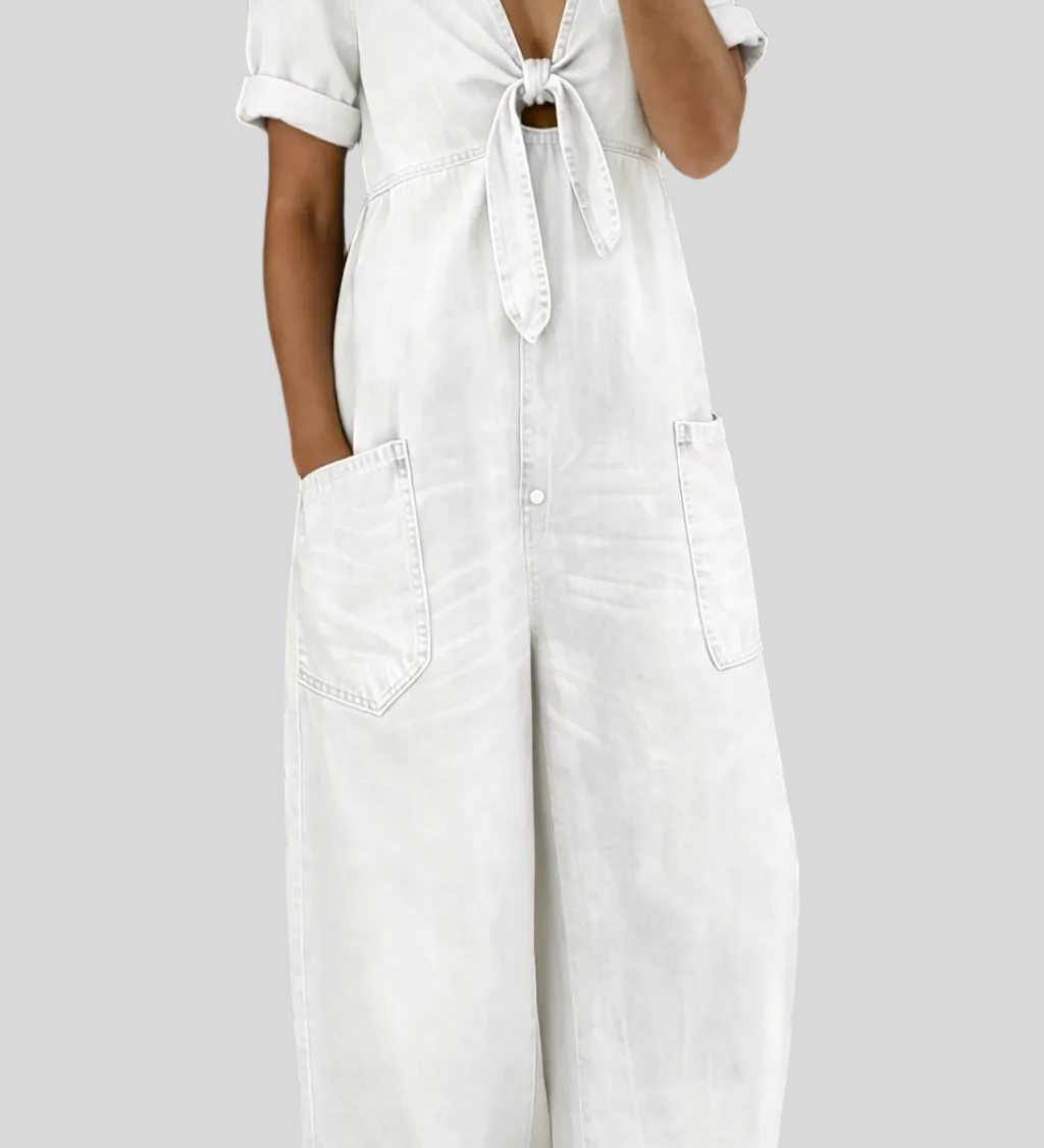 Maya - Combinaison denim col V