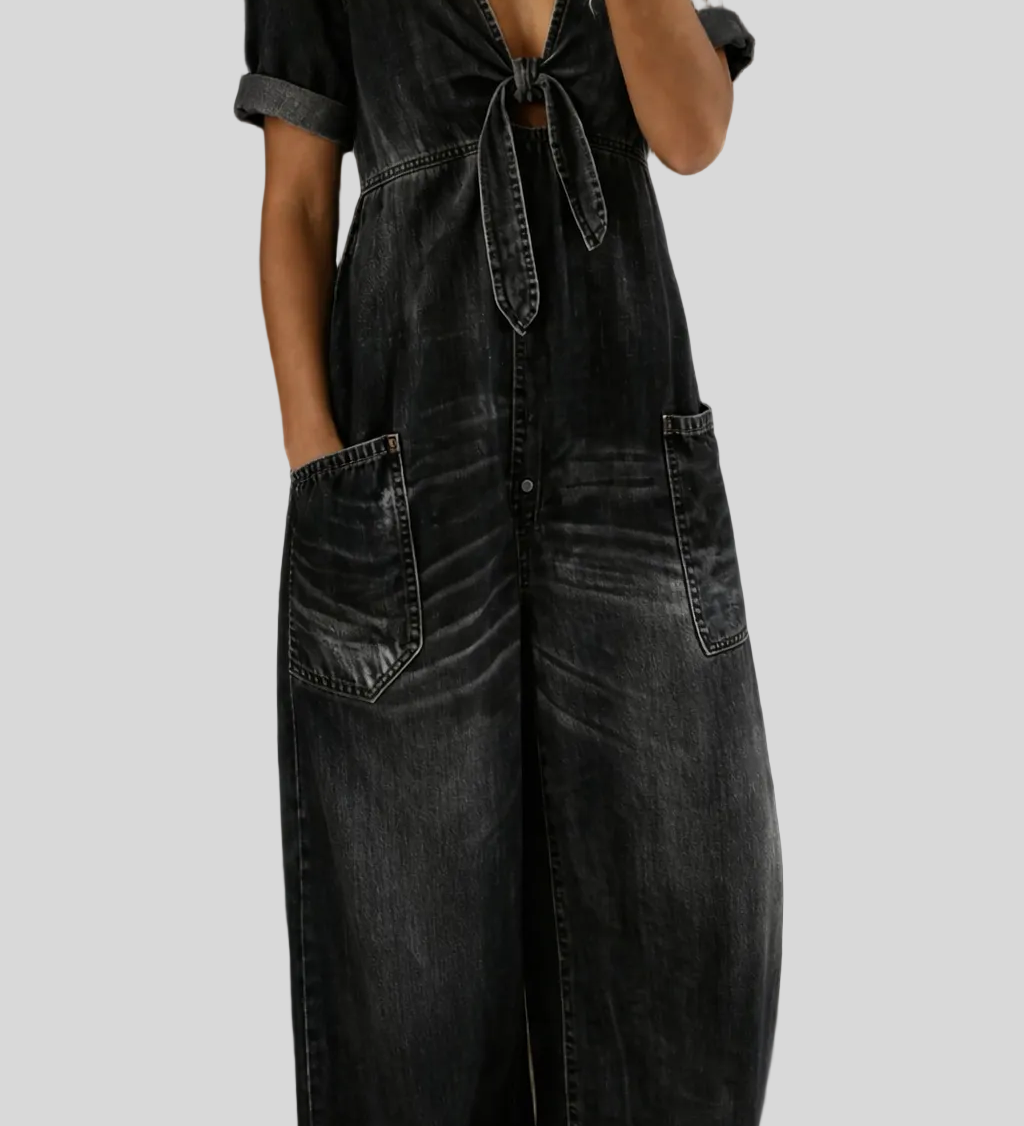 Maya - Combinaison denim col V