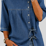 Lily - Blouse en denim vintage ample