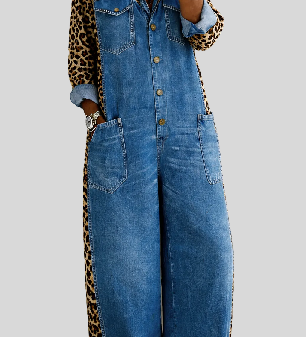 Amanda - Combinaison chemise en jean
