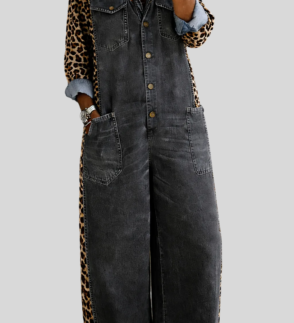 Amanda - Combinaison chemise en jean