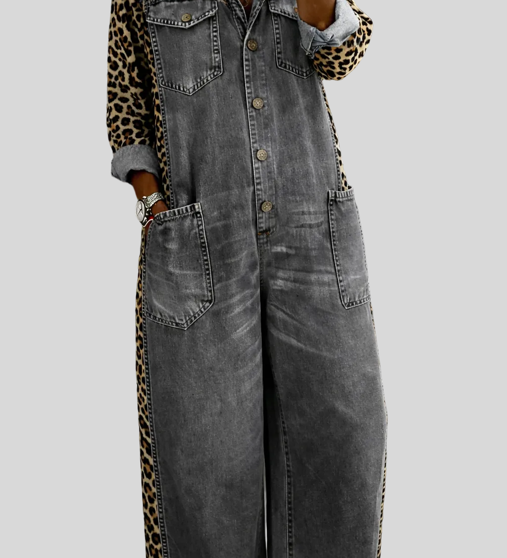 Amanda - Combinaison chemise en jean