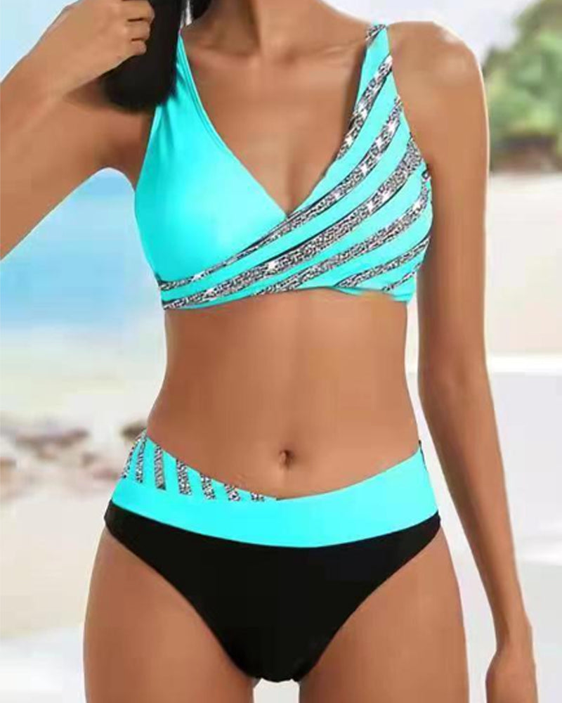 Mona - Bikini Imprimé en Tons Chauds - vue 2 - Juliette Mode