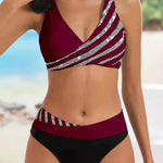 Mona - Bikini Imprimé en Tons Chauds - vue 4 - Juliette Mode