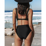 Hilde - Maillot de bain à taille haute et couleur unie - vue 11 - Juliette Mode