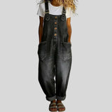Mae - Salopette vintage en coton doux effet denim