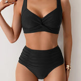 Carmen - Ensemble de bikini d'été taille haute - Juliette Mode