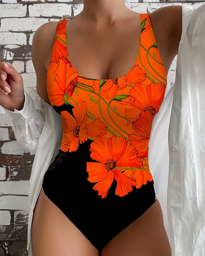 Lucy - Élégant maillot de bain une pièce avec imprimé floral - Juliette Mode