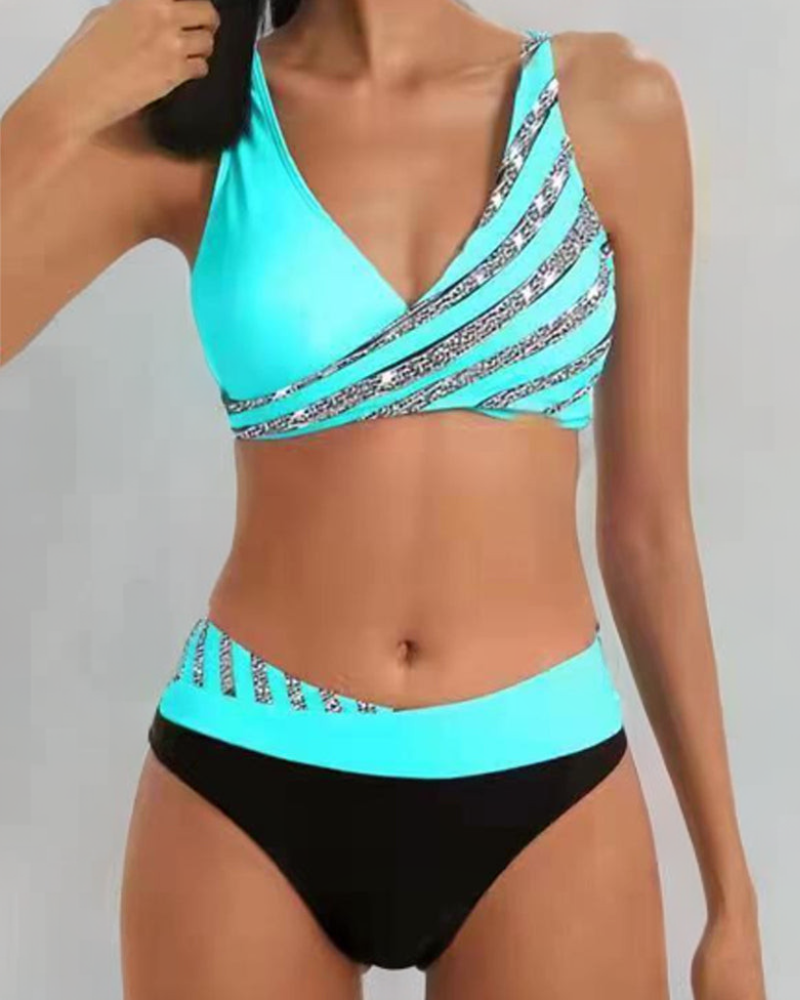 Mona - Bikini Imprimé en Tons Chauds - Juliette Mode