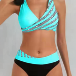 Mona - Bikini Imprimé en Tons Chauds - Juliette Mode