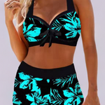 Sherrie - Maillot de bain taille haute avec imprimé floral - Juliette Mode
