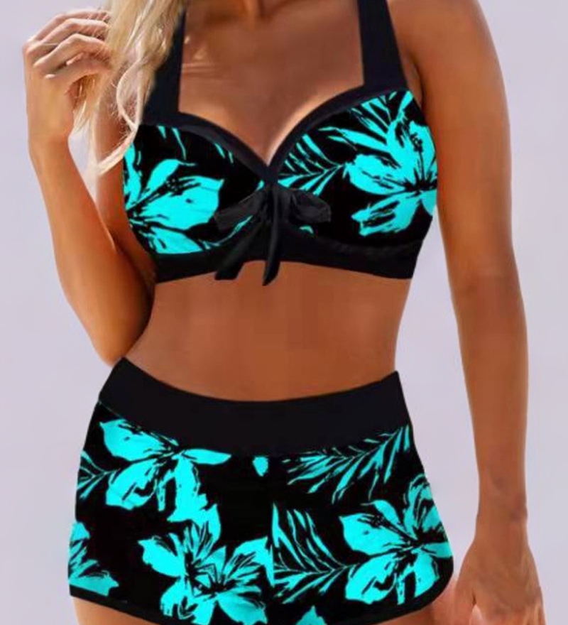 Sherrie - Maillot de bain taille haute avec imprimé floral - Juliette Mode