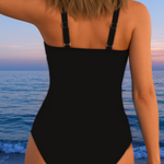 Océane - Maillot de bain enveloppant luxueux avec imprimé coloré - vue 4 - Juliette Mode