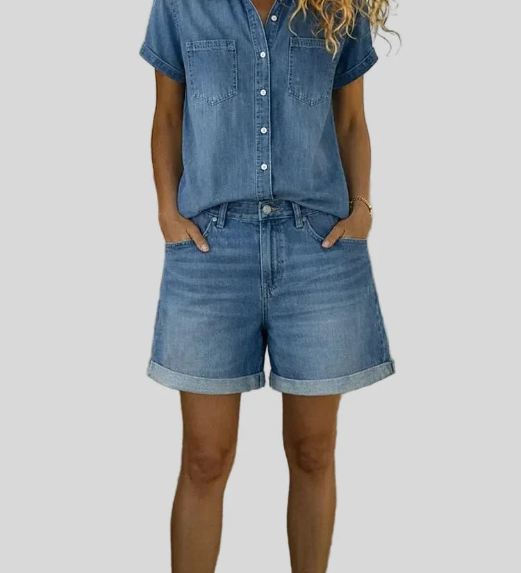 Stephanie - Robe décontractée en jean
