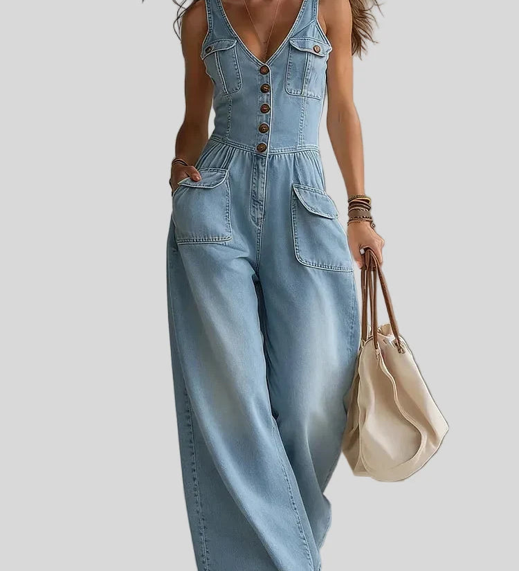 Sophie - Combinaison en denim ample