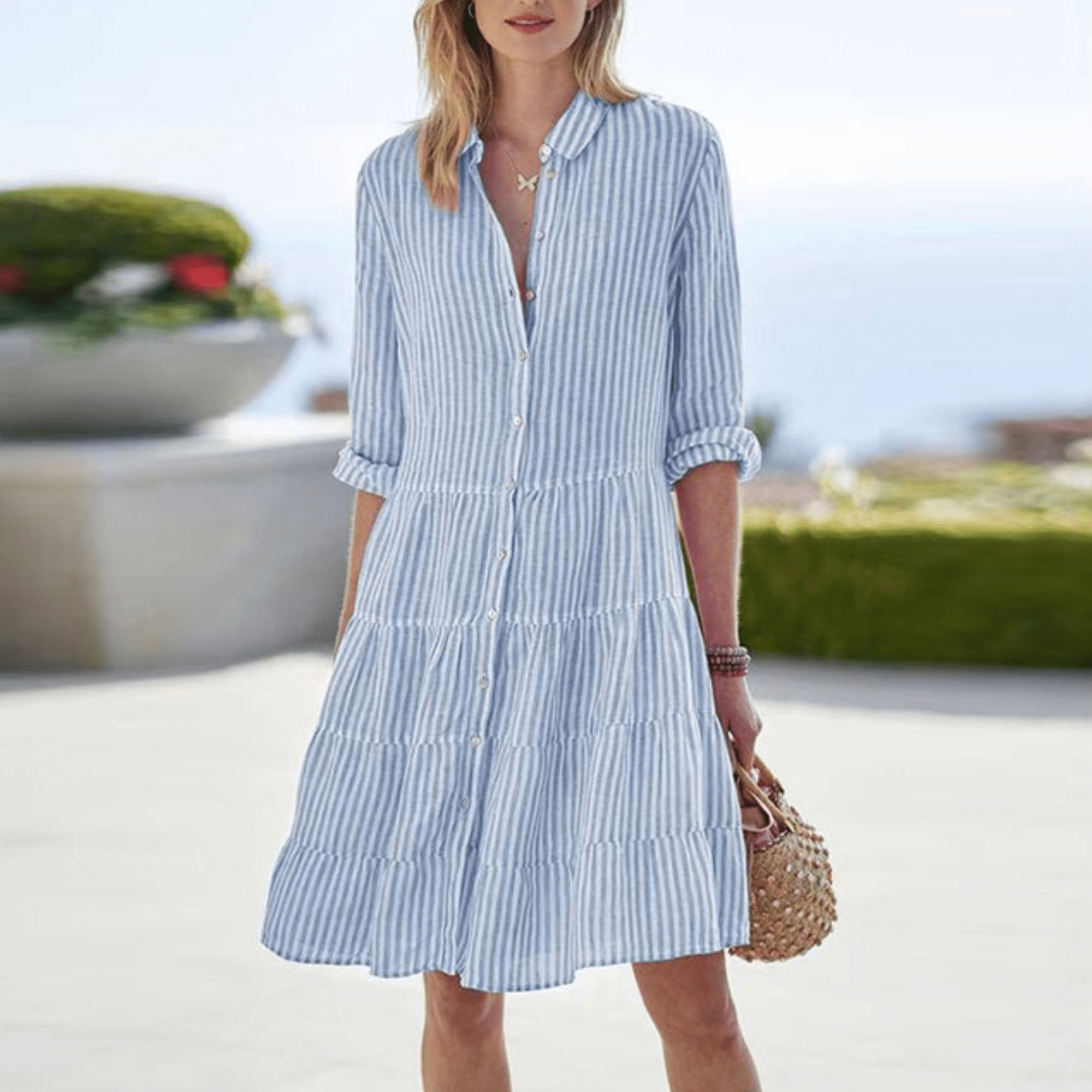 LOLITA | ROBE À RAYURES CÔTIÈRES AÉRIENNE