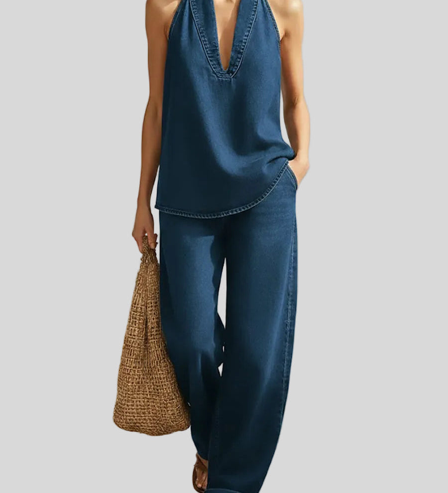 Ivy - Ensemble deux pièces denim vintage