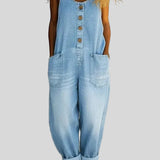Ruth - Salopette en denim coton lavé vintage